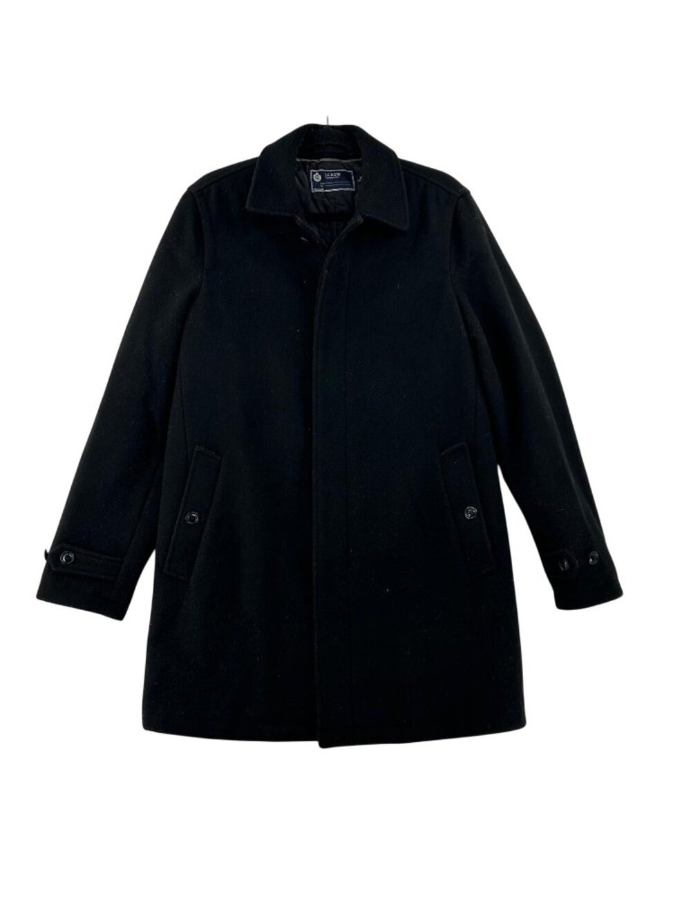 J.Crew Stadium Cloth Highly Breathable Jacket Men's S Black Wool Coat Outerwear
